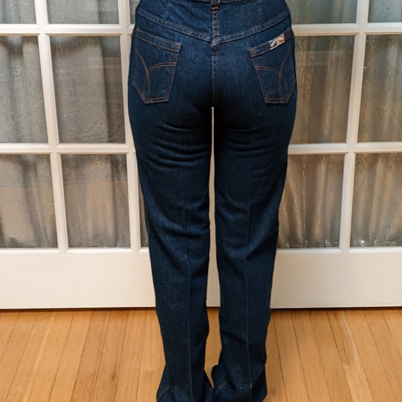 Vintage Tour de France Rigid High waisted Jeans Dark Wash size 24? NWOT - Picture 7 of 13